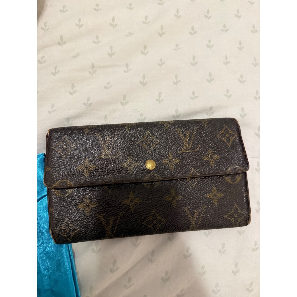 Louis Vuitton Monogram Long Wallet OS Brown Good